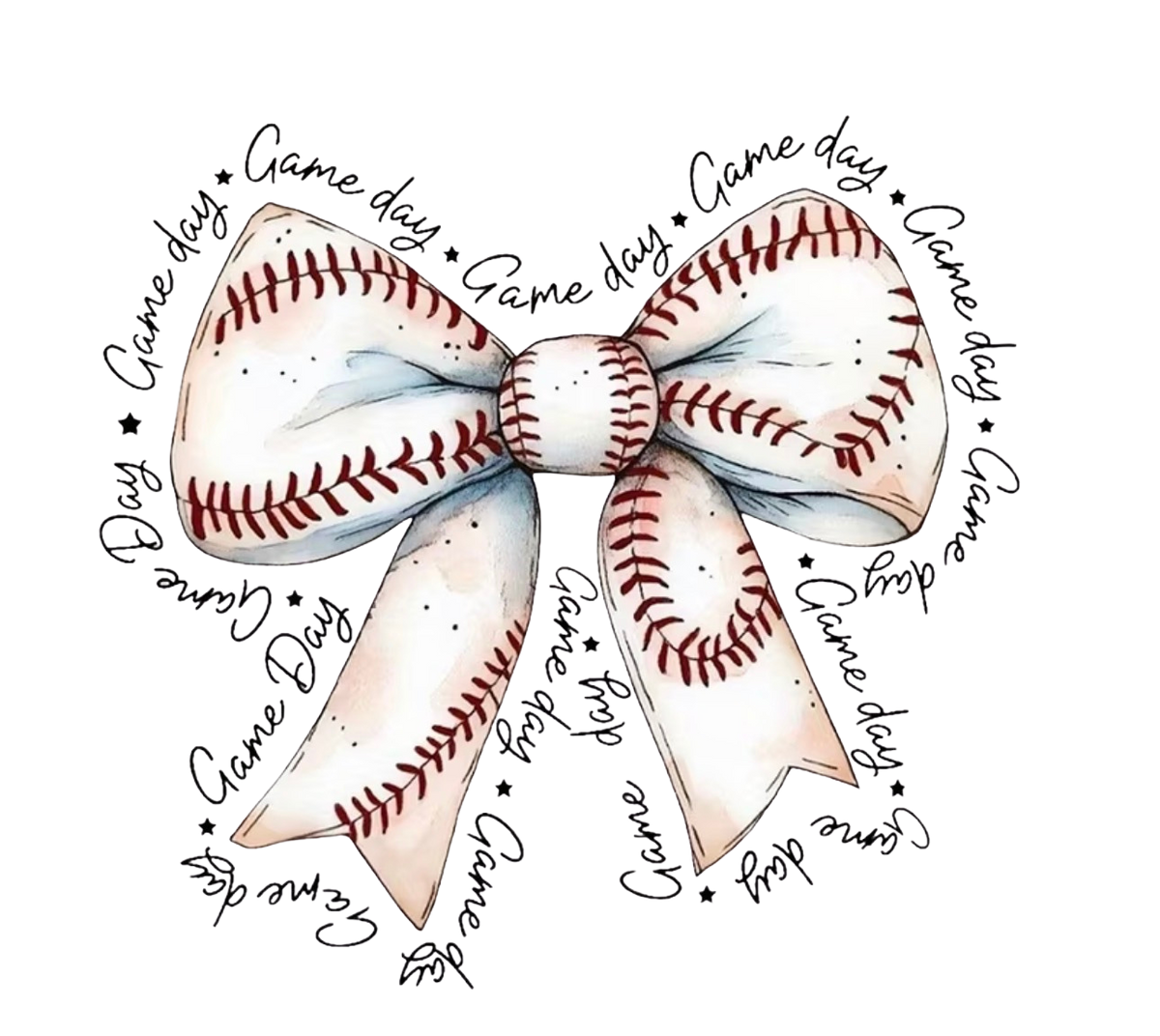 GAME DAY BOW- CLEAR FILM SCREEN PRINT