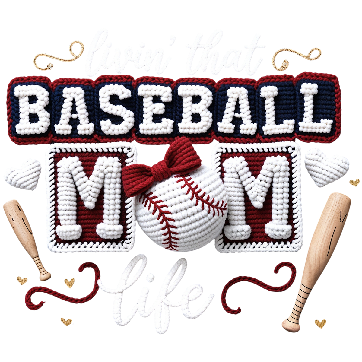 BASEBALL MOM LIFE-CLEAR FILM SCREEN PRINT