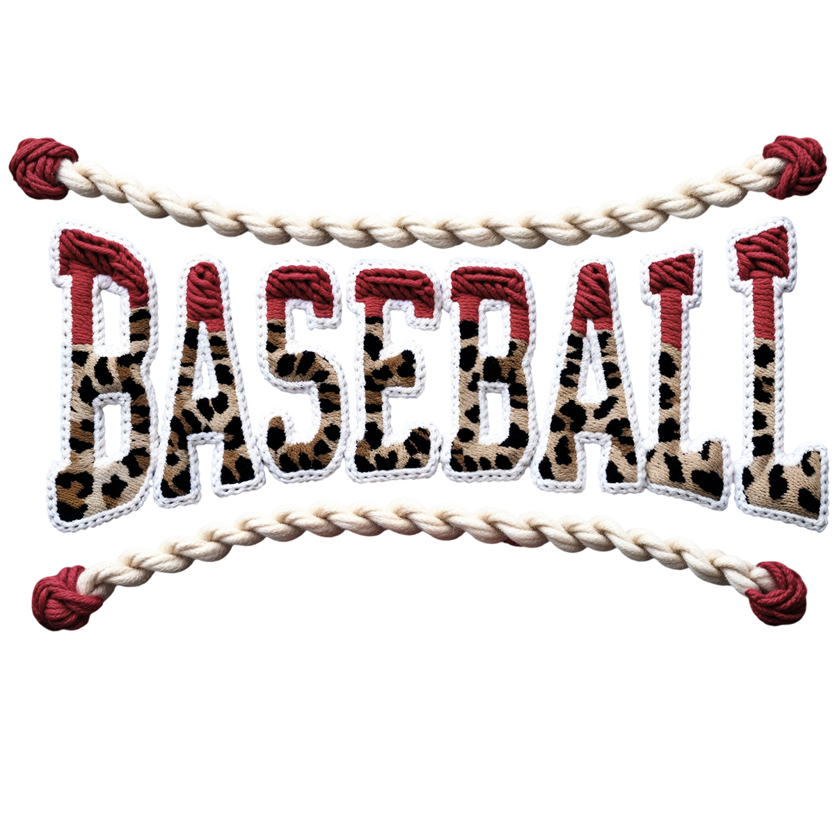 BASEBALL LEOPARD-CLEAR FILM SCREEN PRINT
